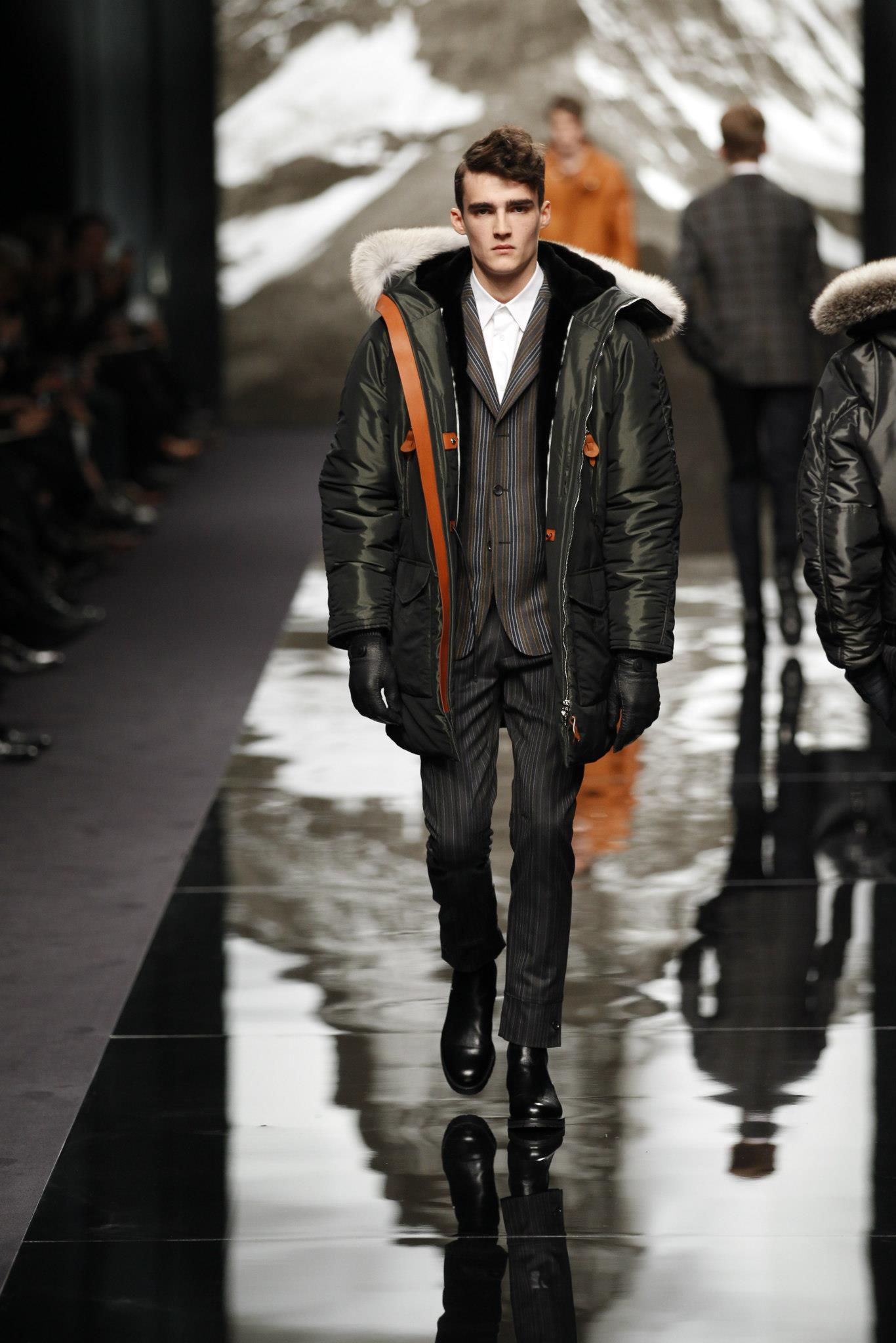 Louis Vuitton Fall 2013 Men. orange leather jacket