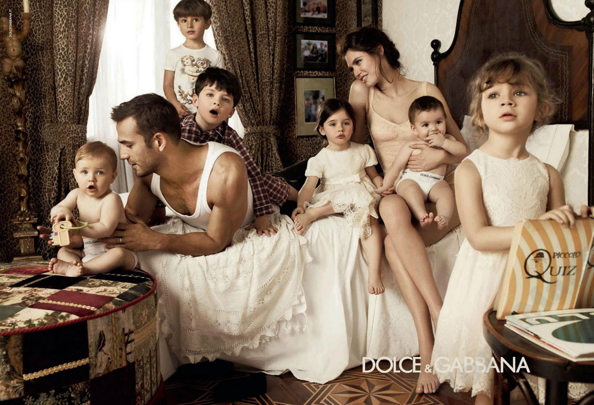 Enrique Palacios and Bianca Balti for Dolce & Gabbana Baby Campaign by