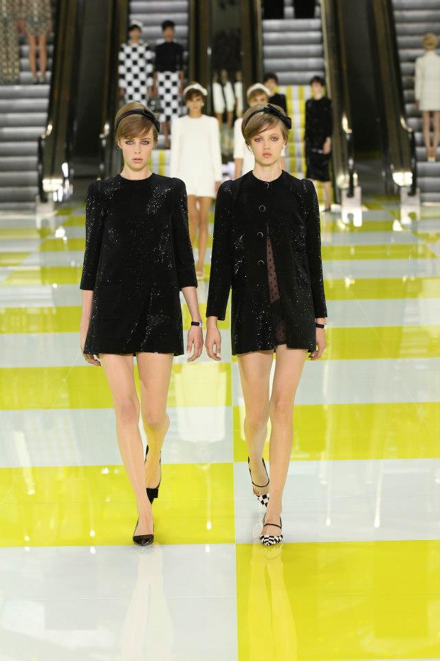 Retro and escalators from LOUIS VUITTON – Paris Spring/Summer 2013