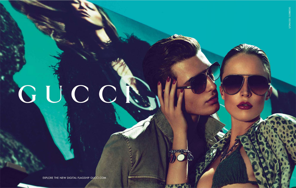 Second eyewear advertising image coming from the fantastic new Gucci Cruise