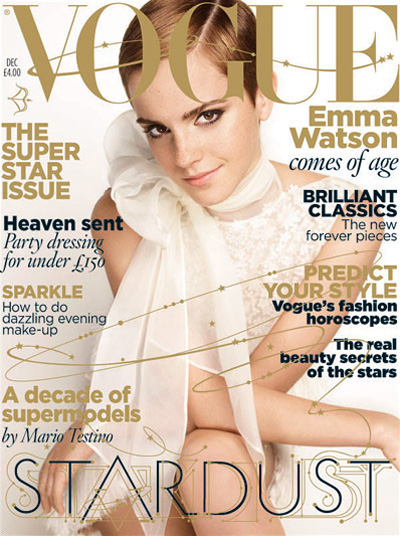 Magazine: Vogue UK Published: December 2010. Cover Star: Emma Watson