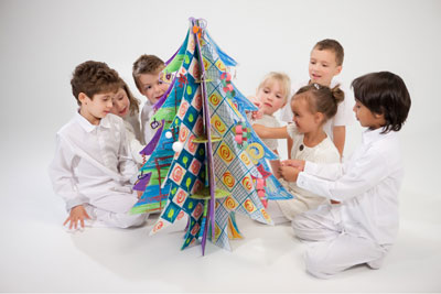 recycled CARDBOARD CHRISTMAS TREEE
