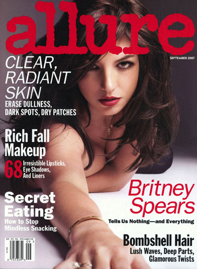 Heres the cover of Allures September'07 issue featuring Britney Spears 