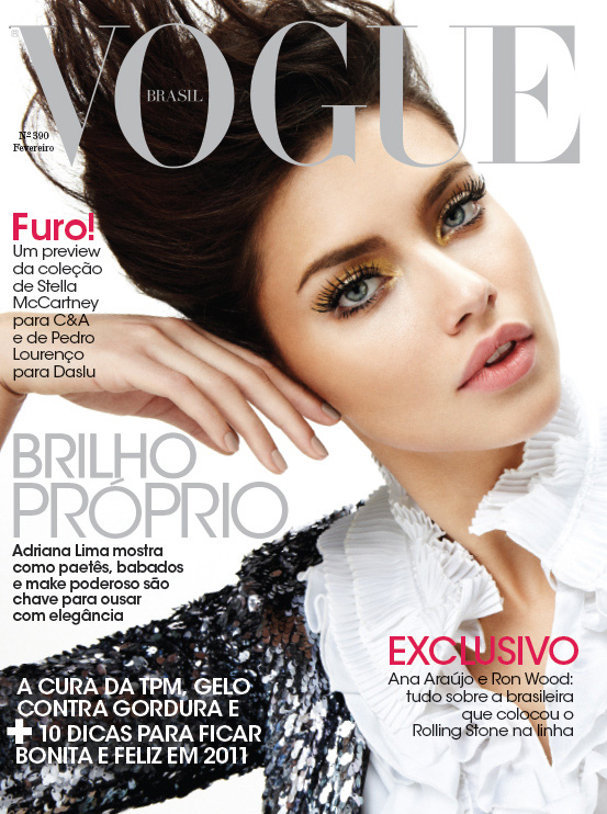 The stunning new cover of Vogue Brasil features supermodel Adriana Lima 
