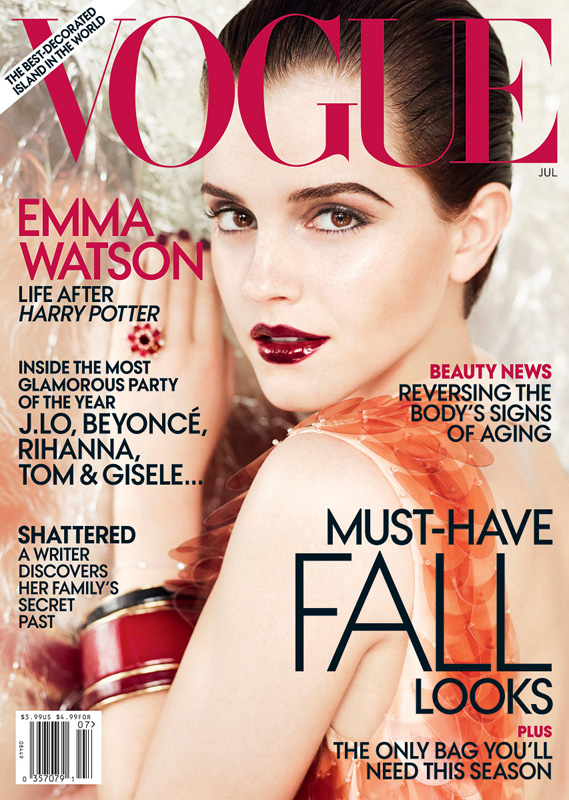 emma watson 2011 vogue. Cover Star: Emma Watson