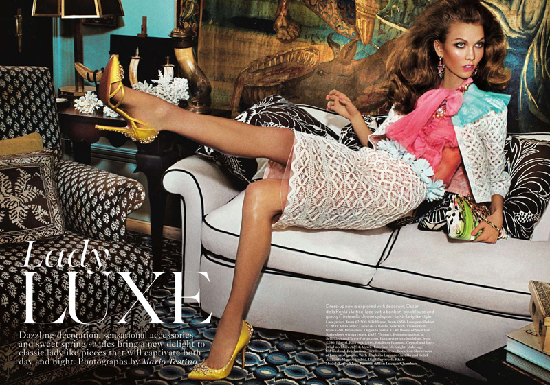 Karlie Kloss by Mario Testino for Vogue UK