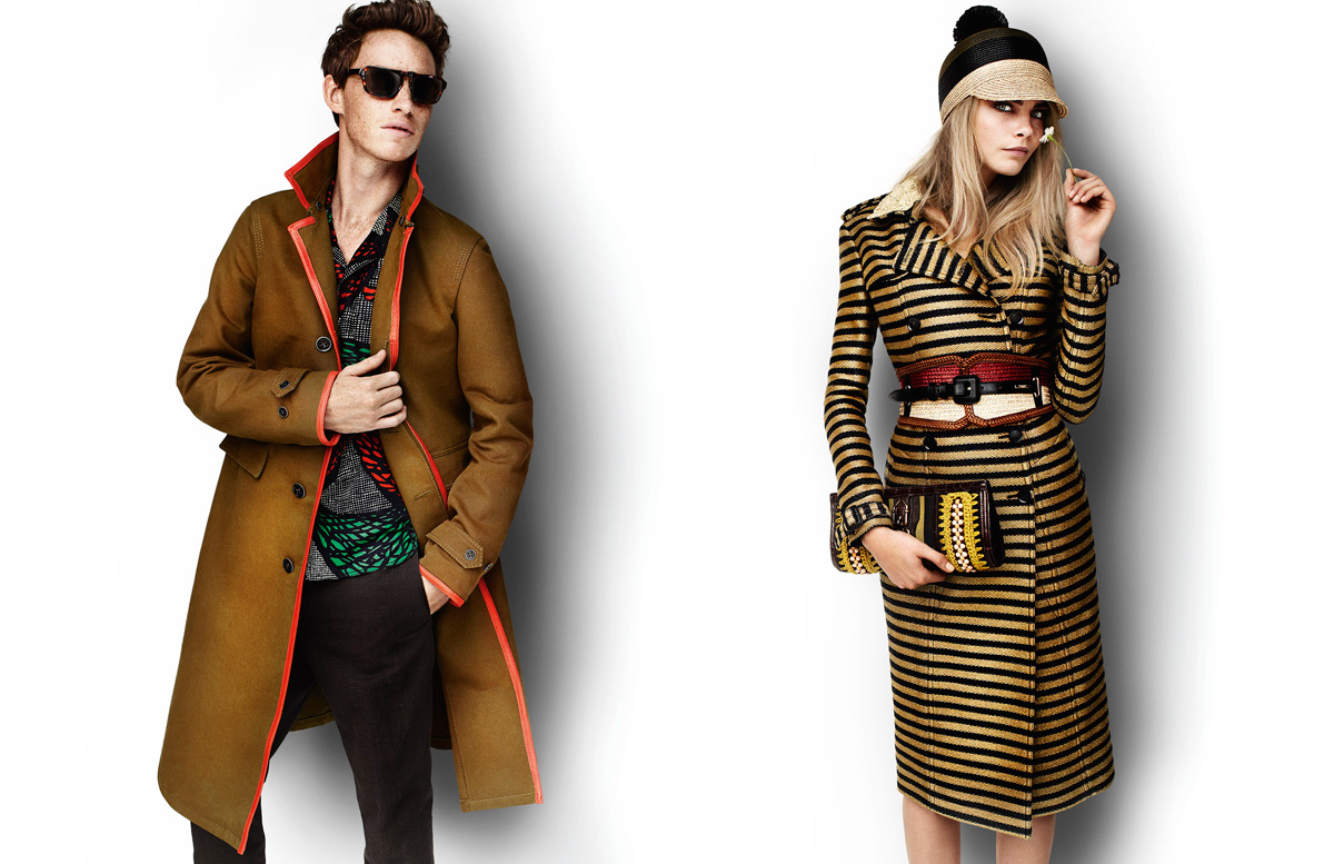 Eddie Redmayne and Cara Delevingne for Burberry