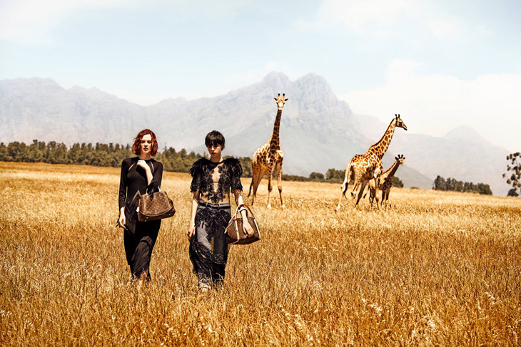 Karen Elson & Edie by Peter Lindbergh for Louis Vuitton