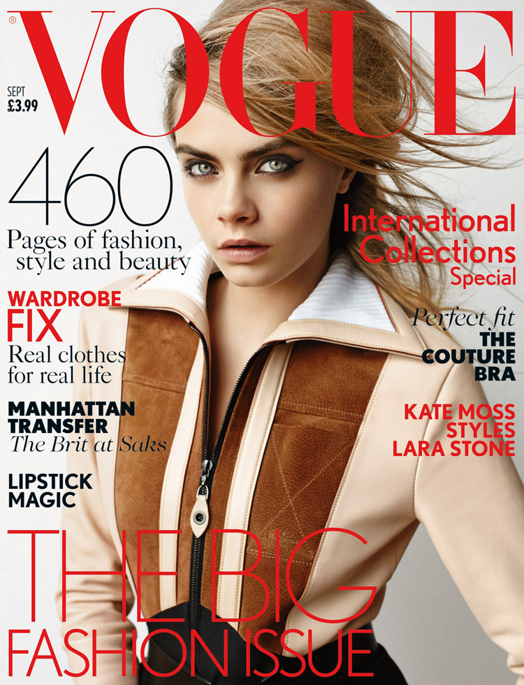 Cara Delevingne in Louis Vuitton for Vogue UK