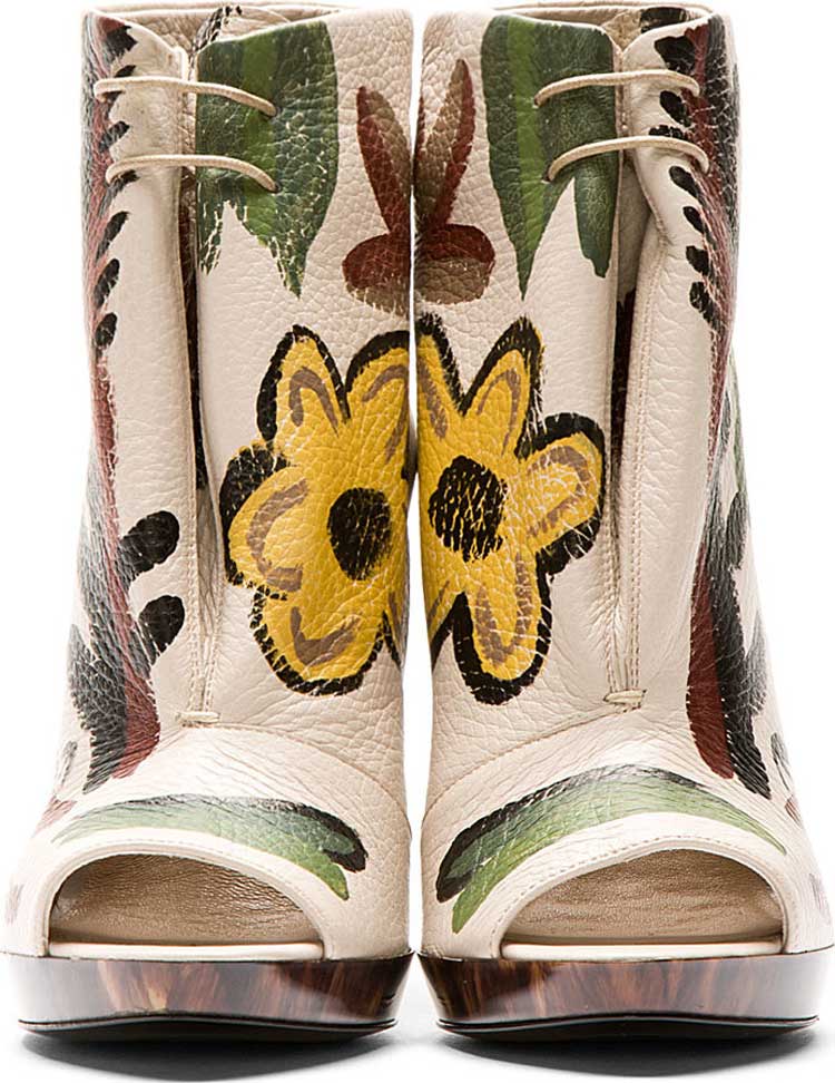 Burberry Prorsum Hand Painted Ankle Boots