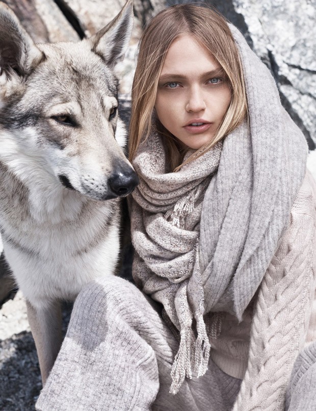 schapen Speeltoestellen vredig Sasha Pivovarova for Mango Fall Winter 2015