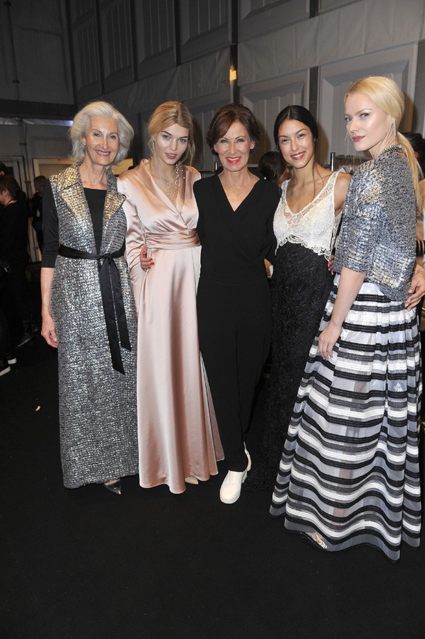 Catherine Loewe; Luisa Hartema; Eva Lutz; Rebecca Mir; Franziska Knuppe - Mercedes Benz Fashion Week Berlin/ Show MINX by Eva Lutz / Zelt am Brandenburger Tor auf der Strasse des 17. Juni in Berlin am 20.01.2016 - Foto: SuccoMedia / Ralf Succo