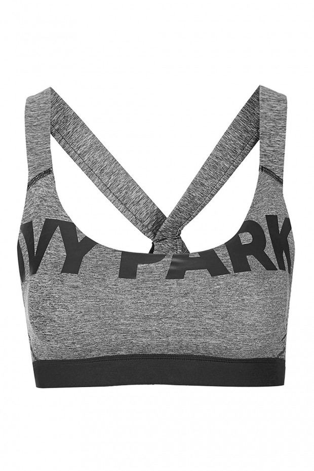 Ivy Park logo mesh back sports bra