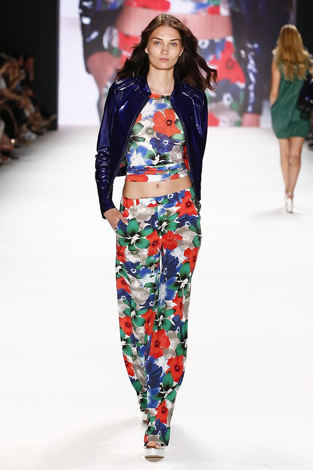 BERLIN, GERMANY - JUNE 28: A model walks the runway at the Riani show during the Mercedes-Benz Fashion Week Berlin Spring/Summer 2017 at Erika Hess Eisstadion on June 28, 2016 in Berlin, Germany. (Photo by Frazer Harrison/Getty Images for Riani)