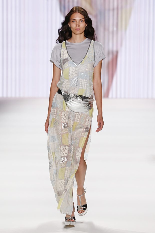 BERLIN, GERMANY - JUNE 28: A model walks the runway at the Riani show during the Mercedes-Benz Fashion Week Berlin Spring/Summer 2017 at Erika Hess Eisstadion on June 28, 2016 in Berlin, Germany. (Photo by Frazer Harrison/Getty Images for Riani)