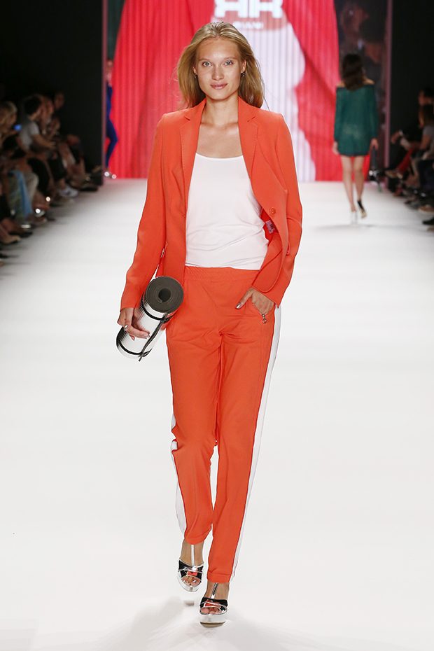 BERLIN, GERMANY - JUNE 28: A model walks the runway at the Riani show during the Mercedes-Benz Fashion Week Berlin Spring/Summer 2017 at Erika Hess Eisstadion on June 28, 2016 in Berlin, Germany. (Photo by Frazer Harrison/Getty Images for Riani)