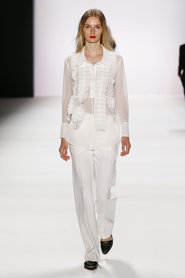 BERLIN, GERMANY - JUNE 28: A model walks the runway at the Avelon show during the Mercedes-Benz Fashion Week Berlin Spring/Summer 2017 at Erika Hess Eisstadion on June 28, 2016 in Berlin, Germany. (Photo by Frazer Harrison/Getty Images for Avelon)