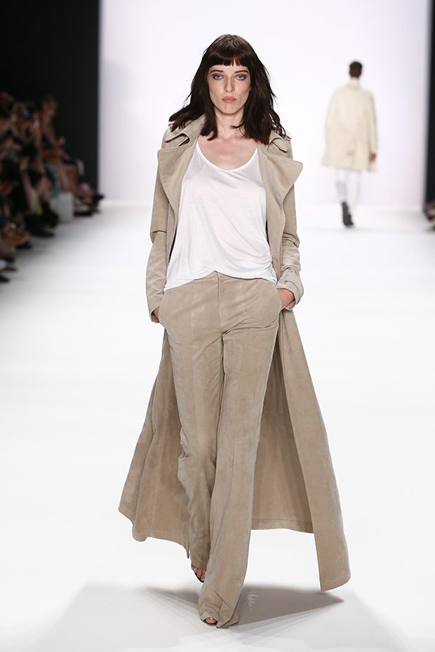 BERLIN, GERMANY - JUNE 30: A model walks the runway at the Dimitri show during the Mercedes-Benz Fashion Week Berlin Spring/Summer 2017 at Erika Hess Eisstadion on June 30, 2016 in Berlin, Germany. (Photo by Frazer Harrison/Getty Images for Dimitri)