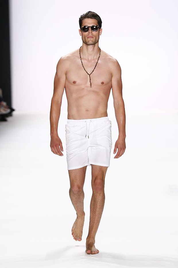 BERLIN, GERMANY - JUNE 30: A model walks the runway at the Dimitri show during the Mercedes-Benz Fashion Week Berlin Spring/Summer 2017 at Erika Hess Eisstadion on June 30, 2016 in Berlin, Germany. (Photo by Frazer Harrison/Getty Images for Dimitri)