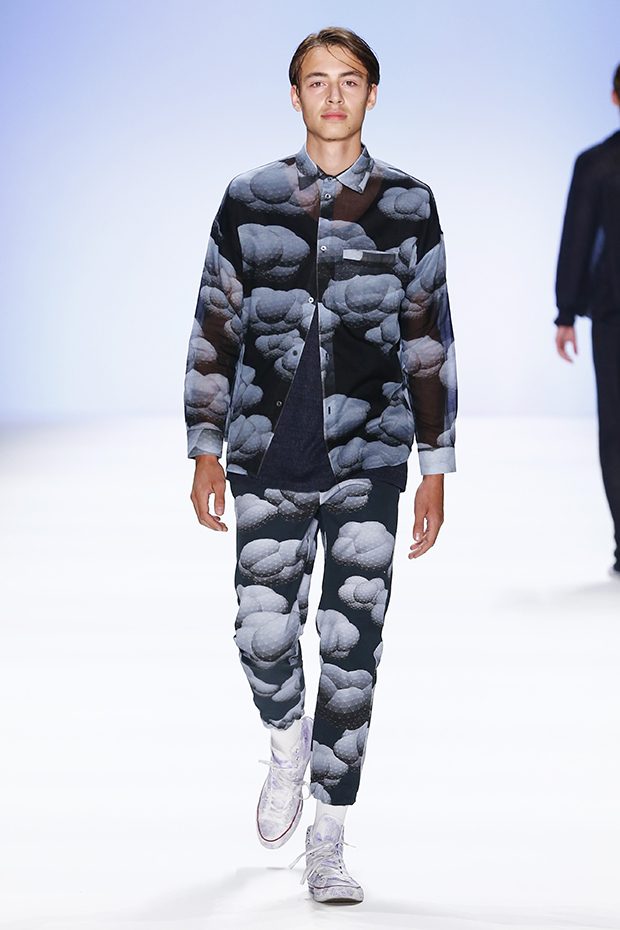 BERLIN, GERMANY - JULY 01: A model walks the runway at the Julian Zigerli show during the Mercedes-Benz Fashion Week Berlin Spring/Summer 2017 at Erika Hess Eisstadion on July 1, 2016 in Berlin, Germany. (Photo by Frazer Harrison/Getty Images for Mercedes-Benz)