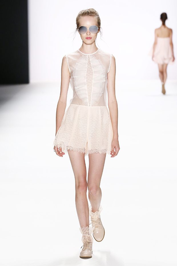 BERLIN, GERMANY - JULY 01: A model walks the runway at the Lana Mueller show during the Mercedes-Benz Fashion Week Berlin Spring/Summer 2017 at Erika Hess Eisstadion on July 1, 2016 in Berlin, Germany. (Photo by Frazer Harrison/Getty Images for IMG)