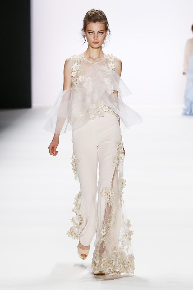 BERLIN, GERMANY - JULY 01: A model walks the runway at the Lana Mueller show during the Mercedes-Benz Fashion Week Berlin Spring/Summer 2017 at Erika Hess Eisstadion on July 1, 2016 in Berlin, Germany. (Photo by Frazer Harrison/Getty Images for IMG)