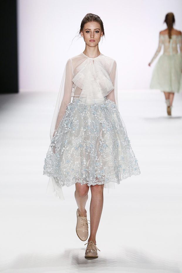 BERLIN, GERMANY - JULY 01: A model walks the runway at the Lana Mueller show during the Mercedes-Benz Fashion Week Berlin Spring/Summer 2017 at Erika Hess Eisstadion on July 1, 2016 in Berlin, Germany. (Photo by Frazer Harrison/Getty Images for IMG)