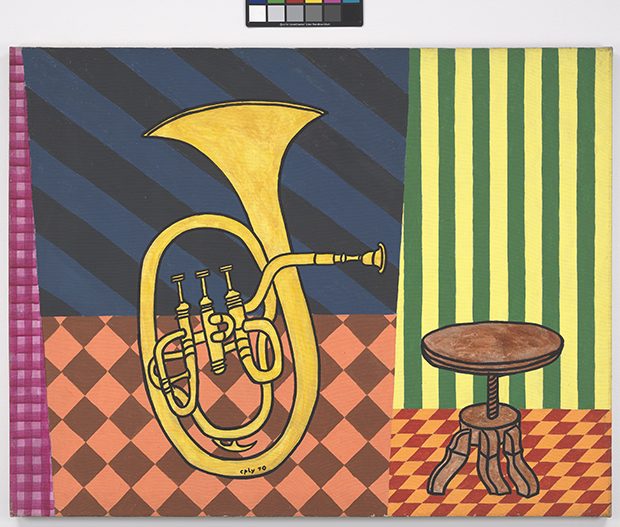 42-french-horn-and-piano-stool-1970