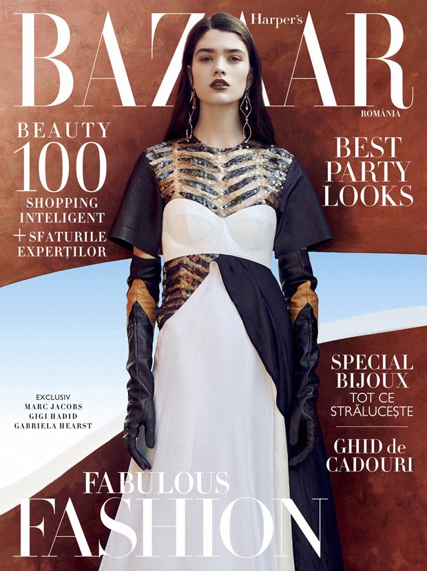 Alexandra Micu Models Louis Vuitton for Bazaar Romania Cover Story