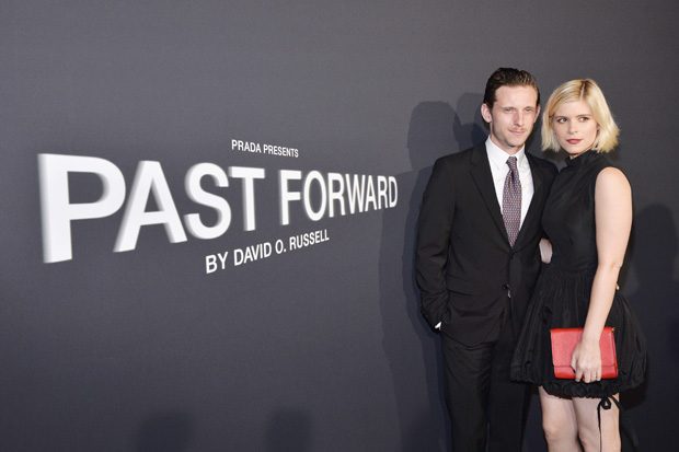 LOS ANGELES, CA - NOVEMBER 15: Actors Jamie Bell (L) and Kate Mara attend the premiere of 'Past Forward', a movie by David O. Russell presented by Prada on November 15, 2016 at Hauser Wirth Schimmel Gallery in Los Angeles, California. (Photo by Stefanie Keenan/Getty Images for PRADA) *** Local Caption *** Jamie Bell, Kate Mara
