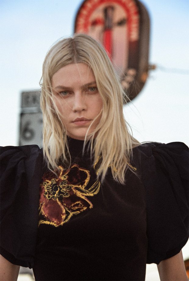 Aline Weber Models Prada for ODDA Magazine Spaces Issue