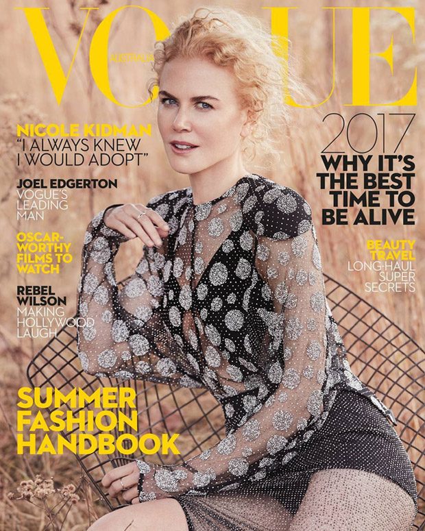 Nicole Kidman Stuns in Louis Vuitton for Vogue Australia January Cover