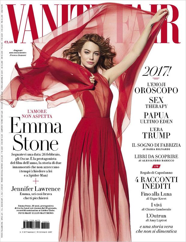 Emma Stone Star in Vanity January 2017 Cover