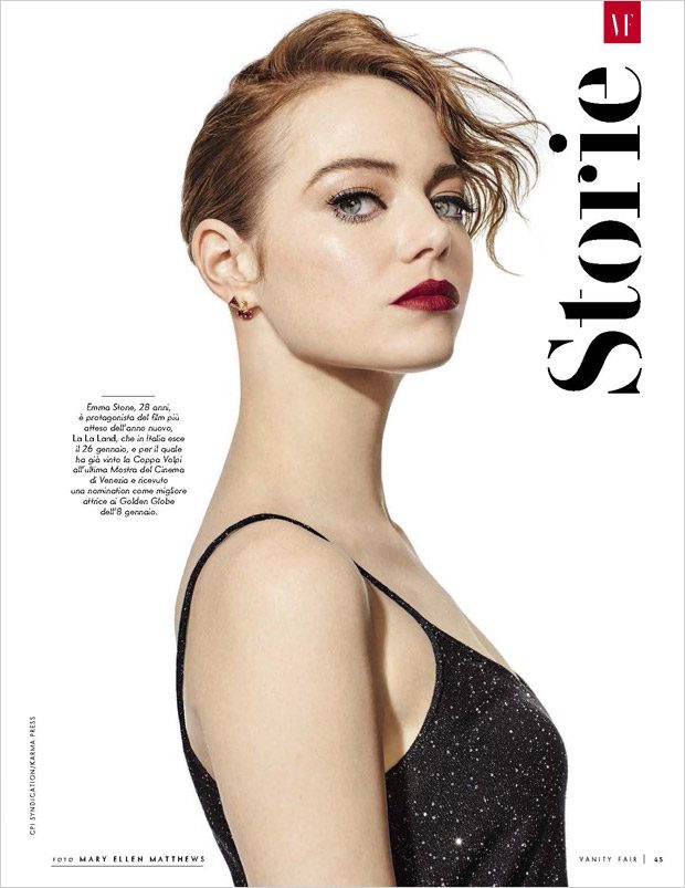 Emma Stone Star In Vanity Fair Italia January 2018 Cover Story Emma Stone