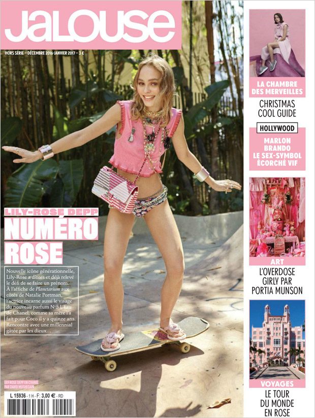 女性情報誌 JaLOUSE Dec 2016 Jan 2017 Lily Rose Depp Lily-Rose Depp Rocks Chanel for Jalouse January 2017 Cover Story