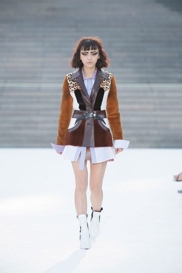 Look from the Louis Vuitton Cruise 2018 Fashion Show by Nicolas Ghesquière,  presented at the Miho Museum near Kyoto, Japan