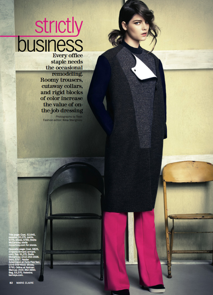 Strictly Business by Nina Sterghiou & Tesh for Marie Claire