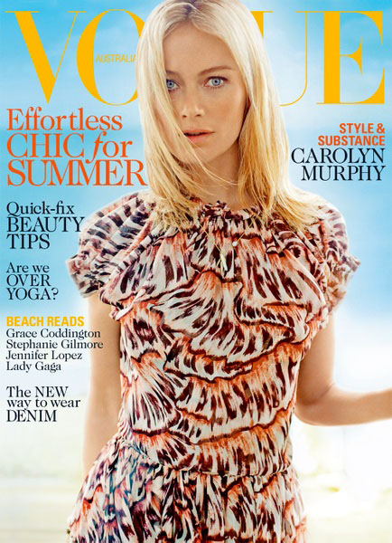Carolyn Murphy for Vogue Australia January 2013