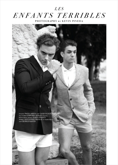Alexander & George in Emporio Armani by Kevin Pineda for Carbon Copy