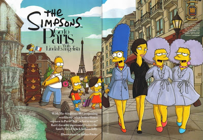 The Simpsons go to Paris with Linda Evangelista