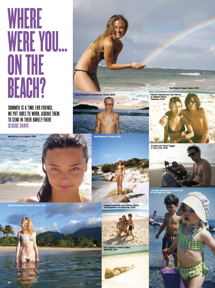 V Magazine: “Where Were You…On the Beach?”