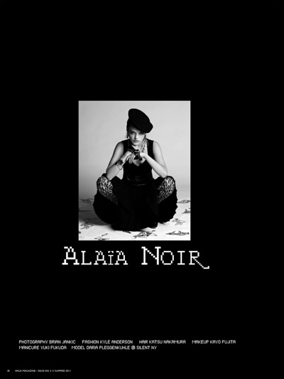 Alaia Noir by Brian Jankic for Vaga Magazine