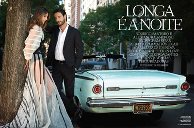Alessandra Ambrosio & Rodrigo Santoro for Vogue Brasil