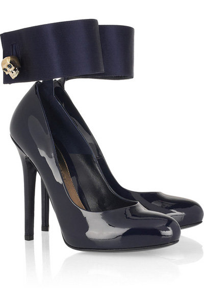 Alexander McQueen Patent-leather Ankle Cuff Pumps