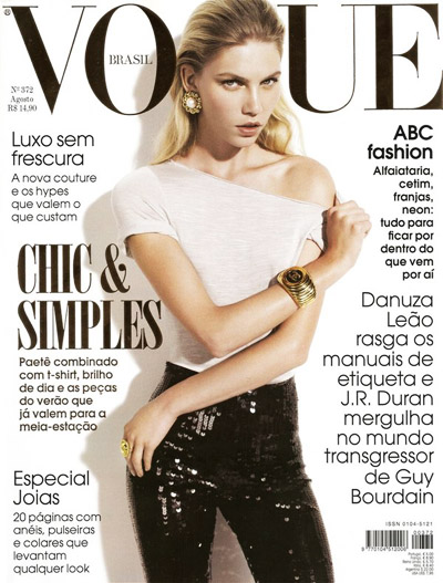 Aline Weber for Vogue Brasil August 2009