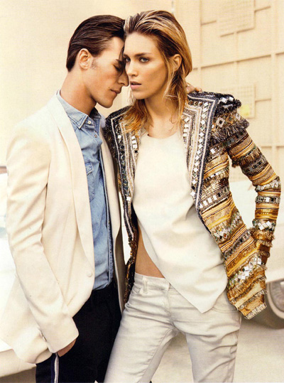 Anja Rubik & Patrick Kafka for Balmain Fall Winter Campaign