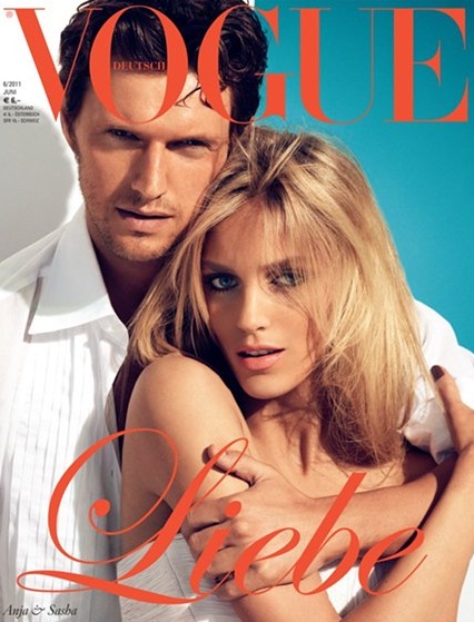 Anja Rubik & Sasha Knezevic for Vogue Germany June 2011