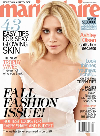 Ashley Olsen for Marie Claire September 2009