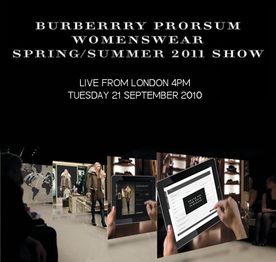 Burberry Prorsum Womenswear Show LIVE on Design Scene