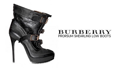 Burberry Prorsum Shearling Low Boots